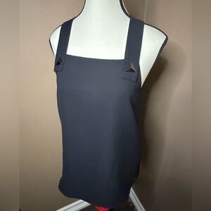 Armani Exchange Sleeveless Black Tank Style Blouse with Triangle hardware NWT